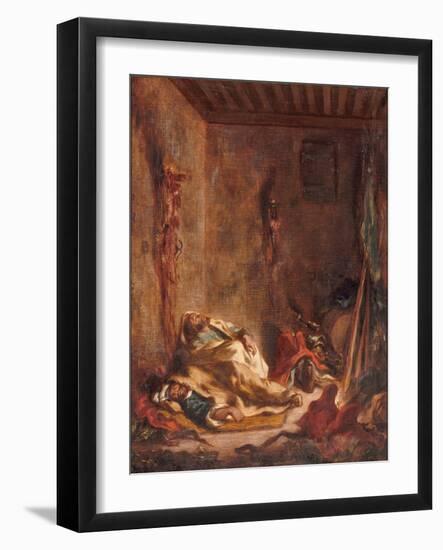A Guardhouse in Meknès, 1847-Eugene Delacroix-Framed Giclee Print