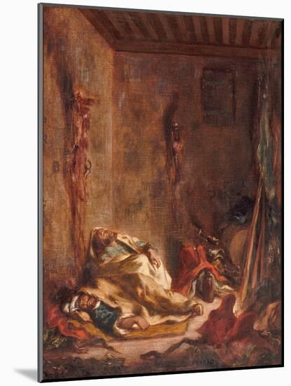 A Guardhouse in Meknès, 1847-Eugene Delacroix-Mounted Giclee Print