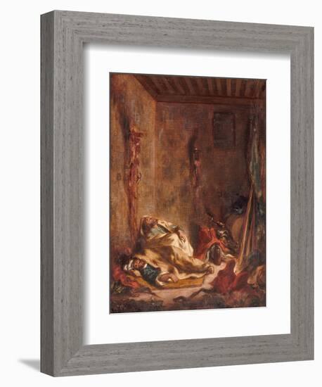 A Guardhouse in Meknès, 1847-Eugene Delacroix-Framed Giclee Print