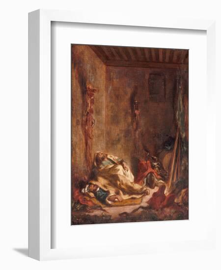 A Guardhouse in Meknès, 1847-Eugene Delacroix-Framed Giclee Print