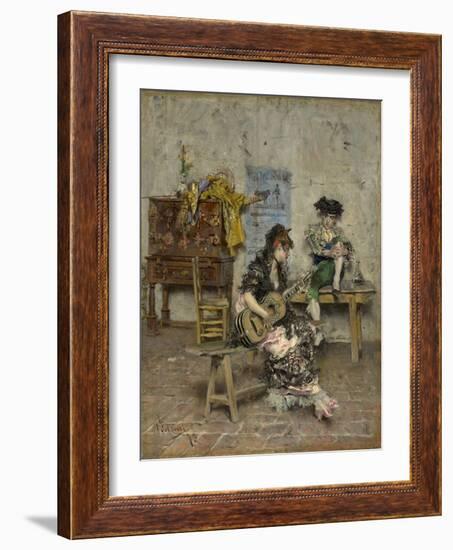 A Guitar Player, 1872 (Oil on Canvas)-Giovanni Boldini-Framed Giclee Print