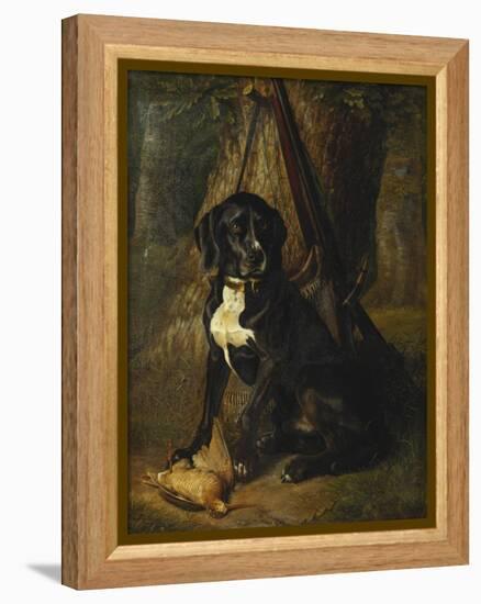 A Gun Dog with a Woodcock, 1842-William Hammer-Framed Premier Image Canvas