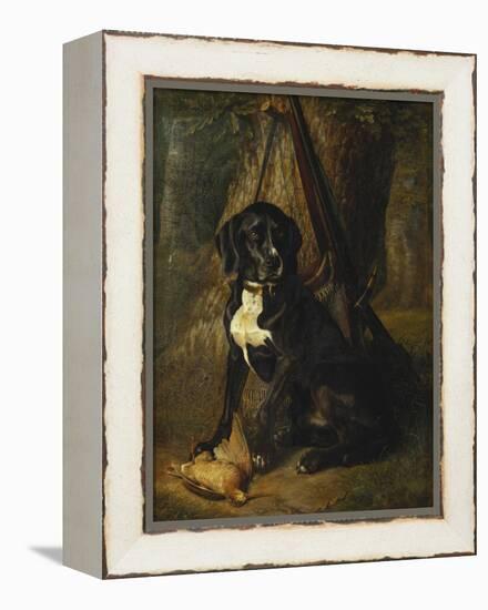 A Gun Dog with a Woodcock, 1842-William Hammer-Framed Premier Image Canvas