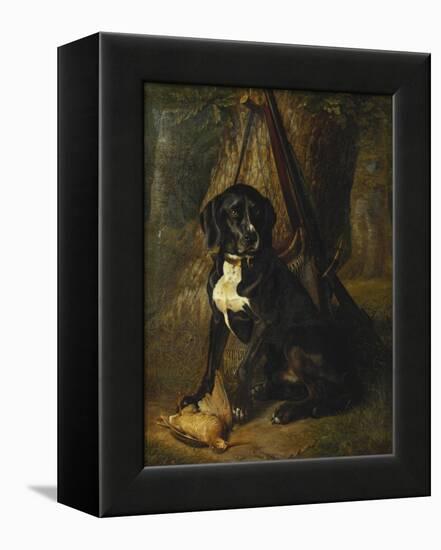 A Gun Dog with a Woodcock, 1842-William Hammer-Framed Premier Image Canvas