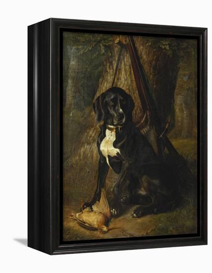 A Gun Dog with a Woodcock, 1842-William Hammer-Framed Premier Image Canvas