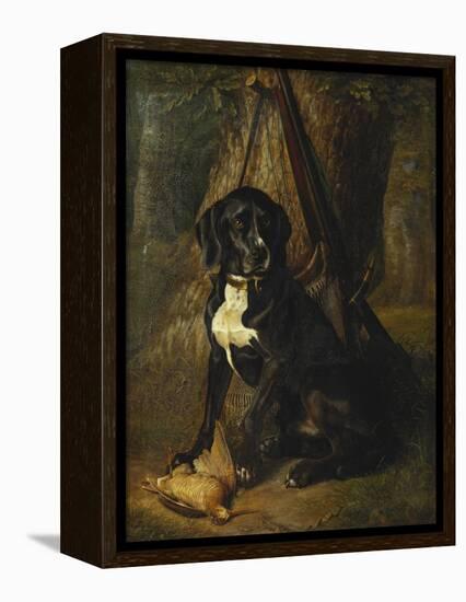 A Gun Dog with a Woodcock, 1842-William Hammer-Framed Premier Image Canvas