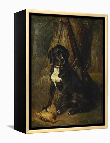 A Gun Dog with a Woodcock, 1842-William Hammer-Framed Premier Image Canvas