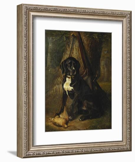 A Gun Dog with a Woodcock, 1842-William Hammer-Framed Giclee Print