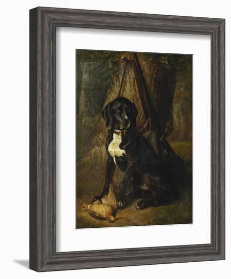 A Gun Dog with a Woodcock, 1842-William Hammer-Framed Giclee Print