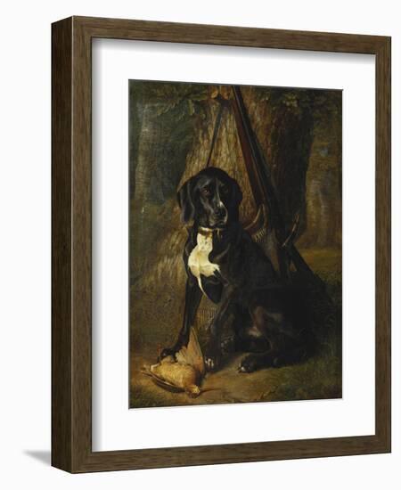 A Gun Dog with a Woodcock, 1842-William Hammer-Framed Giclee Print