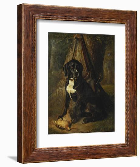 A Gun Dog with a Woodcock, 1842-William Hammer-Framed Giclee Print