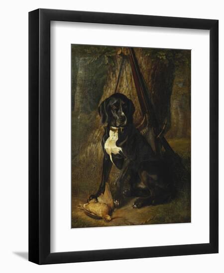 A Gun Dog with a Woodcock, 1842-William Hammer-Framed Giclee Print