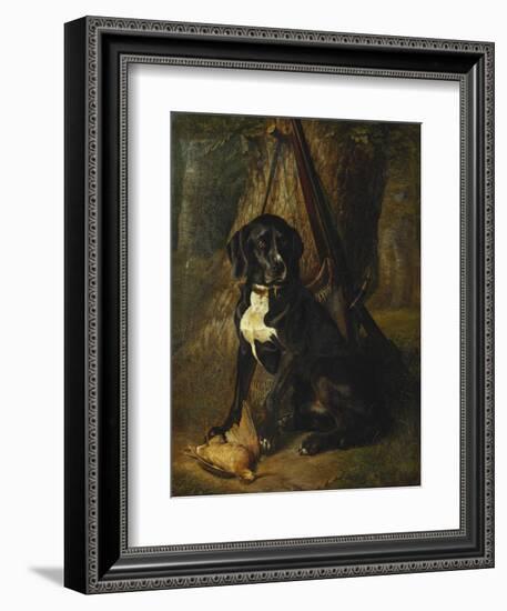 A Gun Dog with a Woodcock, 1842-William Hammer-Framed Giclee Print