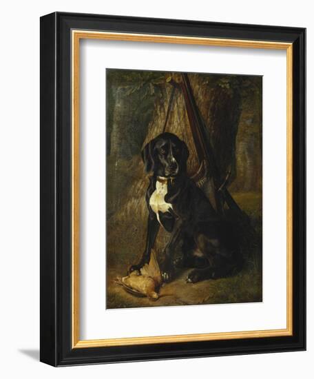 A Gun Dog with a Woodcock, 1842-William Hammer-Framed Giclee Print