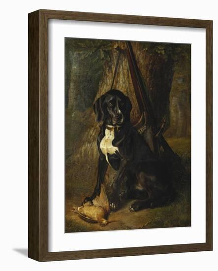 A Gun Dog with a Woodcock, 1842-William Hammer-Framed Giclee Print