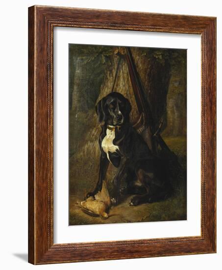 A Gun Dog with a Woodcock, 1842-William Hammer-Framed Giclee Print