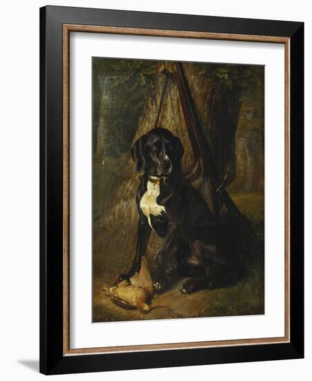 A Gun Dog with a Woodcock, 1842-William Hammer-Framed Giclee Print