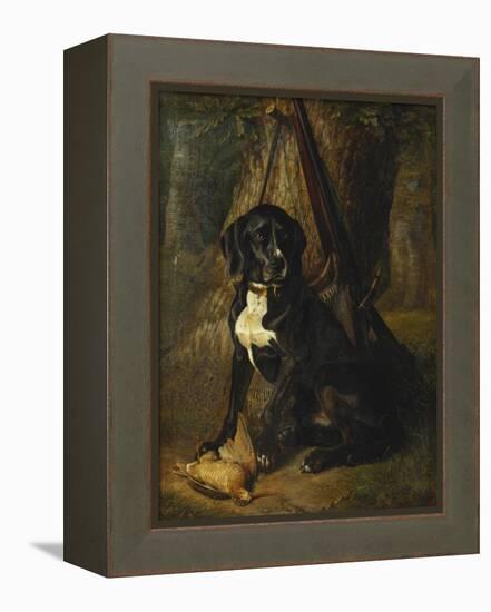 A Gun Dog with a Woodcock-William Hammer-Framed Premier Image Canvas