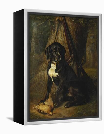 A Gun Dog with a Woodcock-William Hammer-Framed Premier Image Canvas