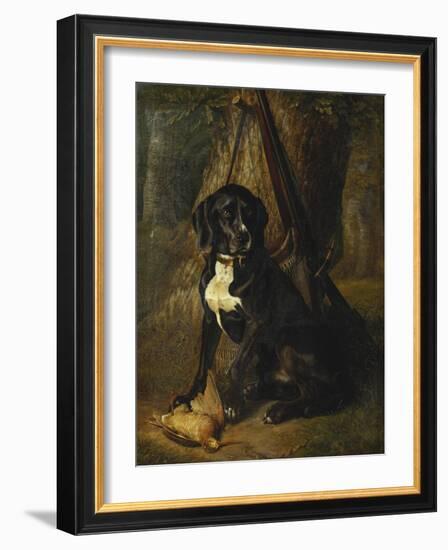 A Gun Dog with a Woodcock-William Hammer-Framed Giclee Print