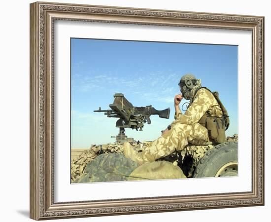 A Gunner Sits Atop a British Army WMIK Land Rover-Stocktrek Images-Framed Photographic Print