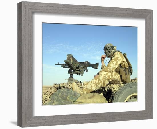 A Gunner Sits Atop a British Army WMIK Land Rover-Stocktrek Images-Framed Photographic Print