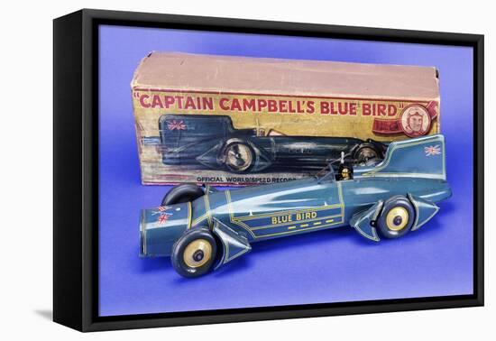 A Gunthermann "Captain Campbell's Bluebird", Clockwork Blue Lithographed Tinplate Car, circa 1931-null-Framed Premier Image Canvas