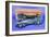 A Gunthermann "Captain Campbell's Bluebird", Clockwork Blue Lithographed Tinplate Car, circa 1931-null-Framed Giclee Print