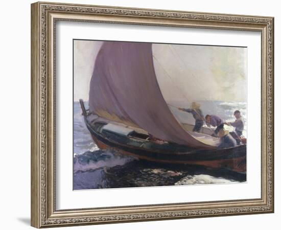 A Gust of Wind, 1904-Joaquín Sorolla y Bastida-Framed Giclee Print