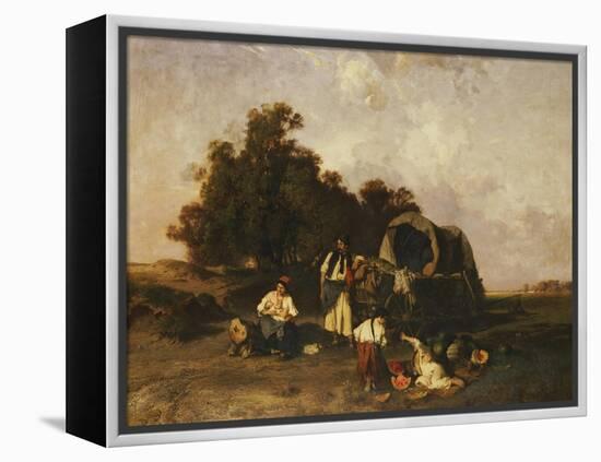 A Gypsy Encampment, 1895-Pal Bohm-Framed Premier Image Canvas