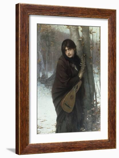 A Gypsy Girl with a Mandora-Jules Joseph Lefebvre-Framed Giclee Print