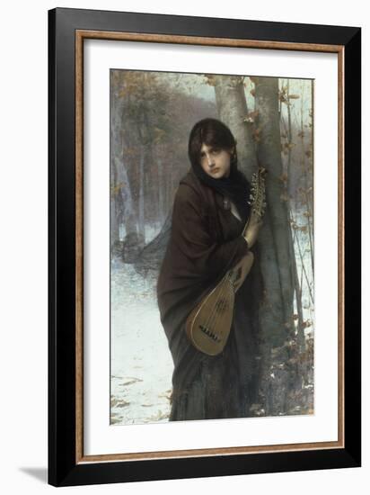 A Gypsy Girl with a Mandora-Jules Joseph Lefebvre-Framed Giclee Print