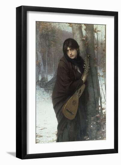 A Gypsy Girl with a Mandora-Jules Joseph Lefebvre-Framed Giclee Print