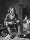 Street Music: Flemish Hurdy Gurdy Player-A.H. Payne-Art Print