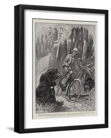 A Hair-Breadth Escape, a Cycling Adventure in Ceylon' Giclee Print - John  Charlton 