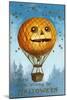 A Halloween Pumpkin Hot Air Balloon, 1909-Ellen Hattie Clapsaddle-Mounted Giclee Print