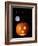 A Halloween Pumpkin with Moon and Stars in Background-Steven Morris-Framed Photographic Print