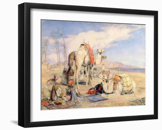 A Halt in the Desert-John Frederick Lewis-Framed Giclee Print