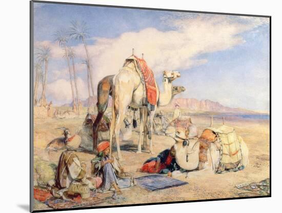 A Halt in the Desert-John Frederick Lewis-Mounted Giclee Print