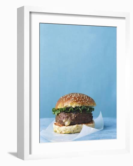 A Hamburger with Lettuce - Conde Nast Collection-null-Framed Photographic Print