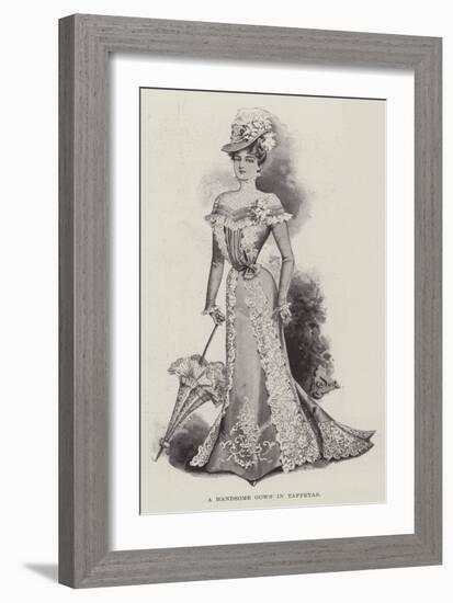 A Handsome Gown in Taffetas-null-Framed Giclee Print