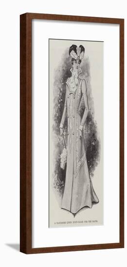 A Handsome Linen Dust-Cloak for the Races-null-Framed Giclee Print