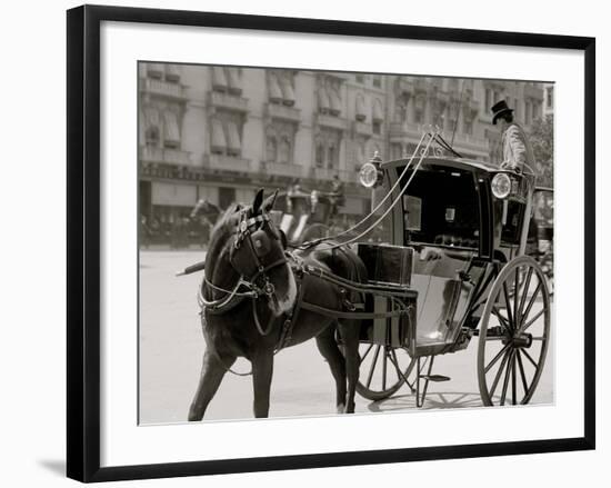 A Hansom at Madison Square, New York-null-Framed Photo