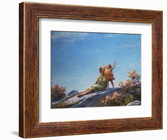 A Happy Moment, 1919-Charles Courtney Curran-Framed Giclee Print