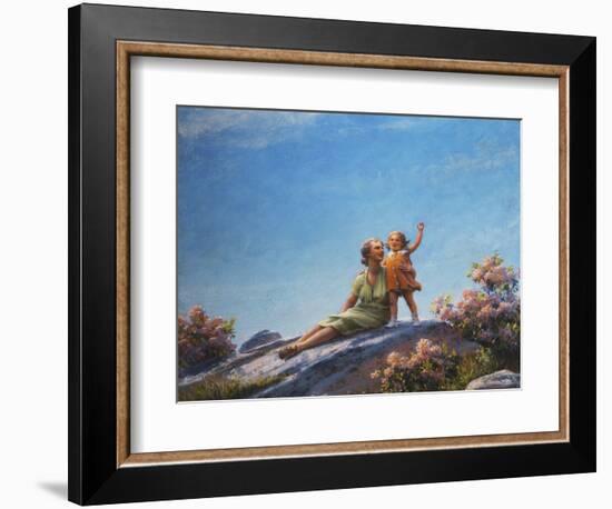 A Happy Moment, 1919-Charles Courtney Curran-Framed Giclee Print