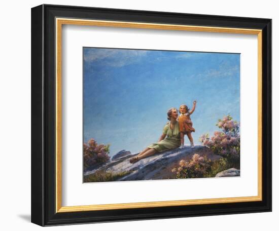 A Happy Moment, 1919-Charles Courtney Curran-Framed Giclee Print