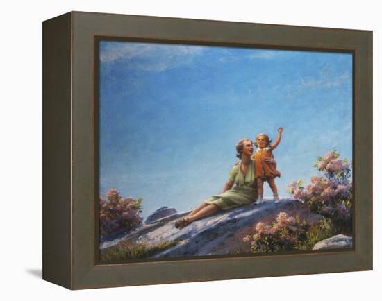 A Happy Moment, 1919-Charles Courtney Curran-Framed Premier Image Canvas