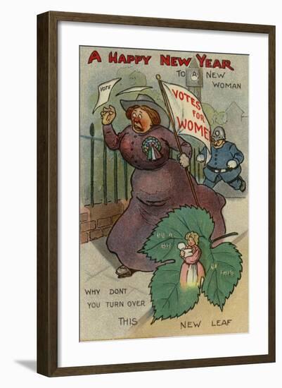 A Happy New Year to a New Woman-null-Framed Giclee Print