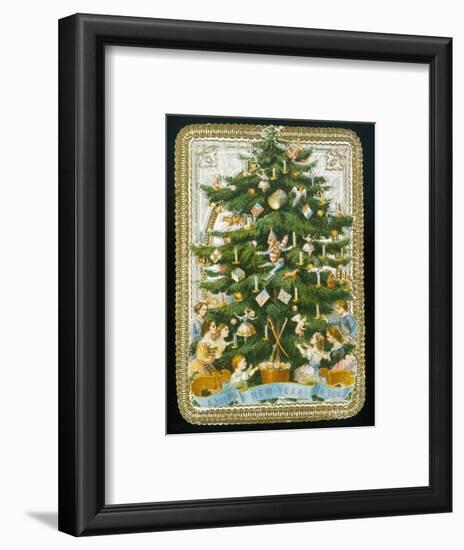 A Happy New Year to You (Colour Litho)-English-Framed Premium Giclee Print