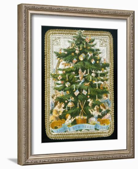 A Happy New Year to You (Colour Litho)-English-Framed Giclee Print
